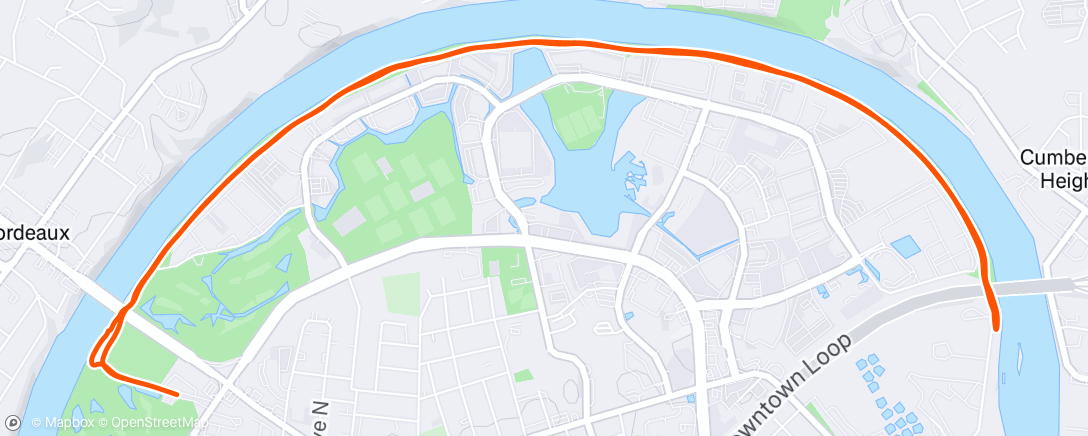 Map of the activity, Afternoon Run