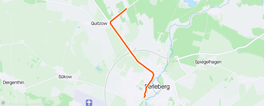 Map of the activity, Freezing Ride to work