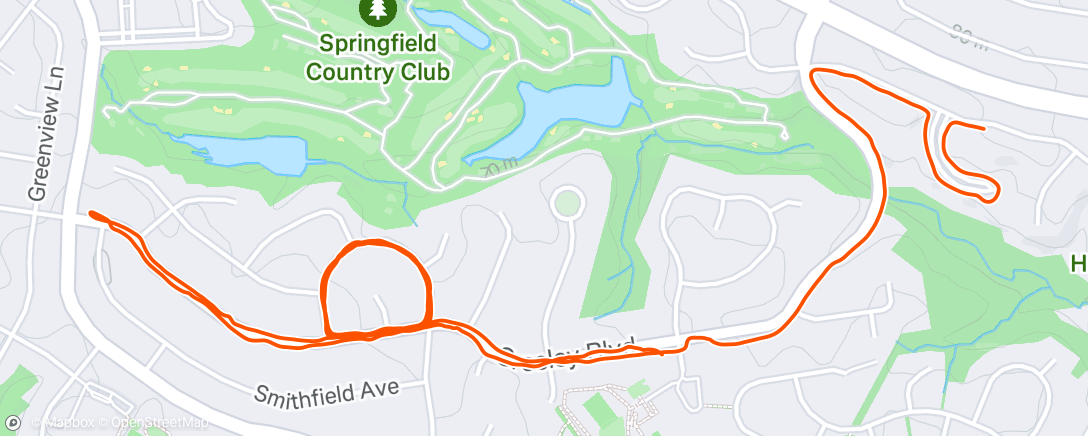 Map of the activity, Morning Run