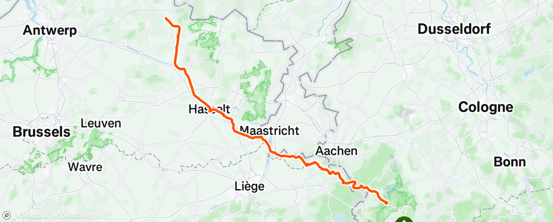 Map of the activity, Einruhr - Retie