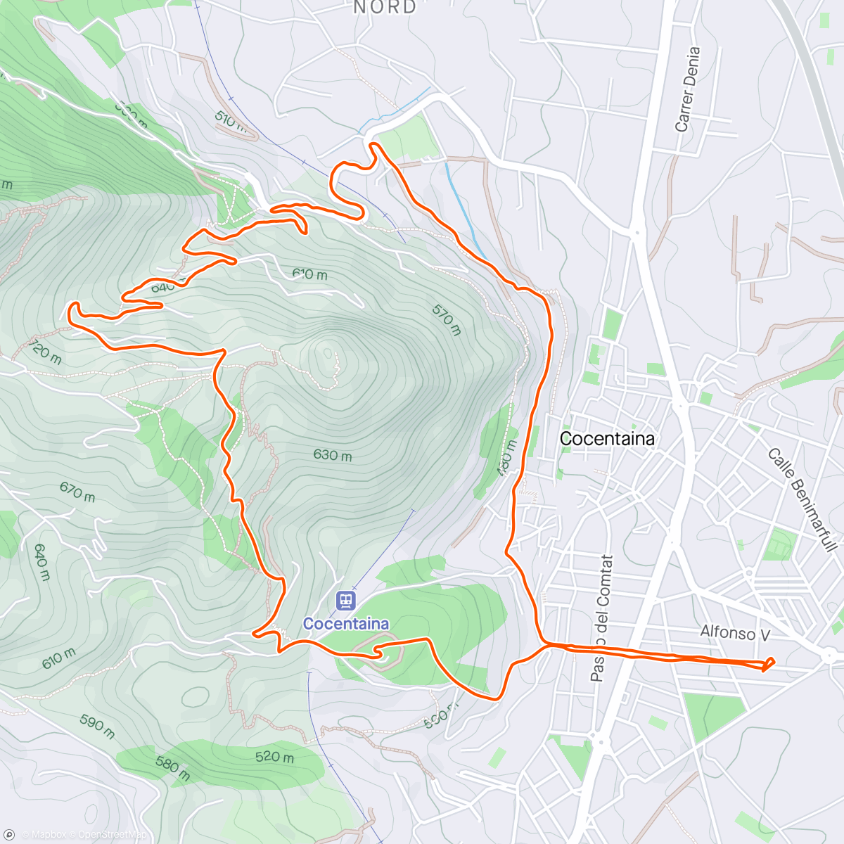 Map of the activity, Castellet express i ara un poc de road