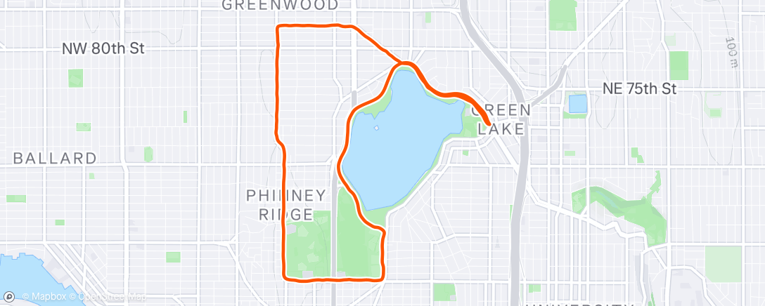 Map of the activity, Morning Run