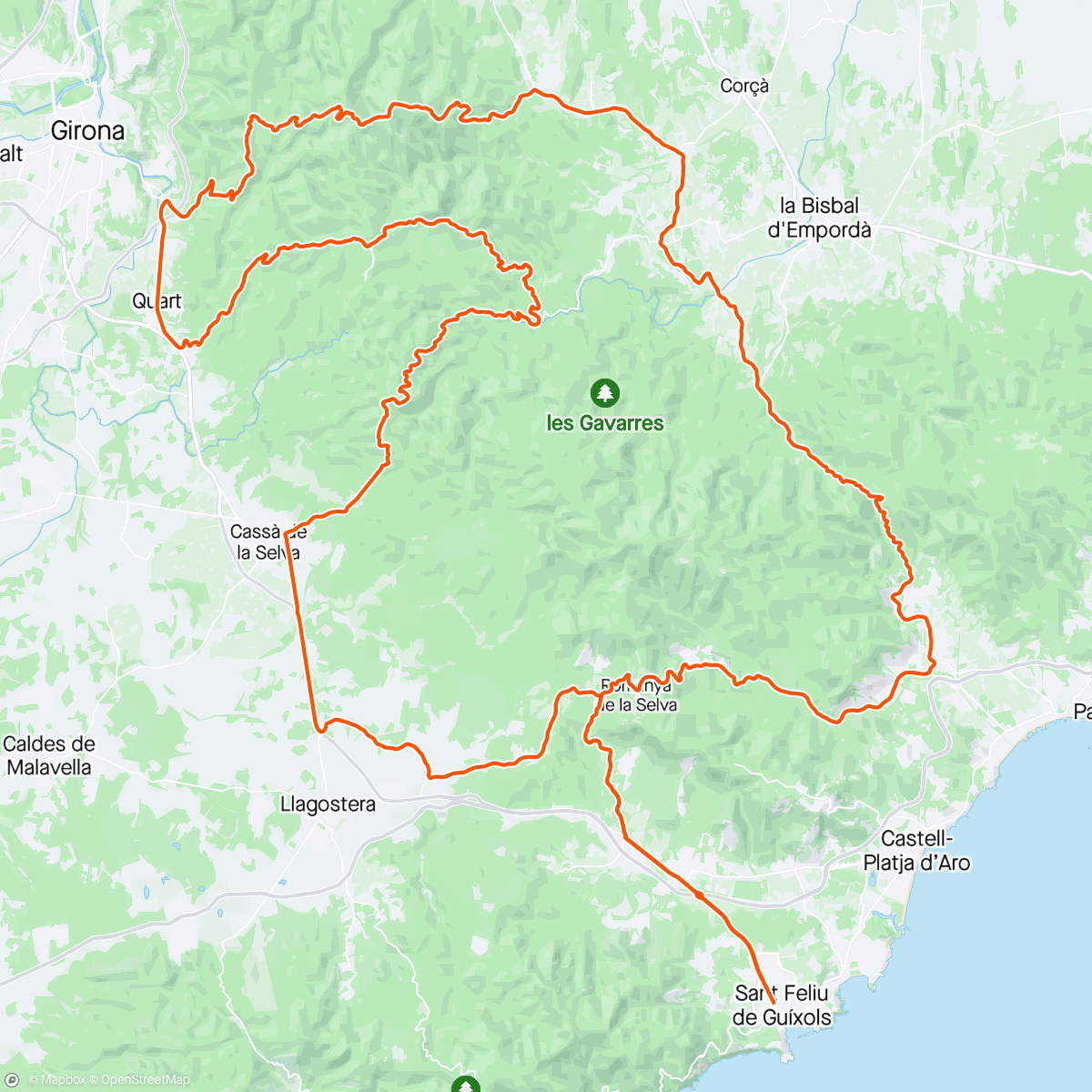 Map of the activity, Sant Feliu de Guíxols D2