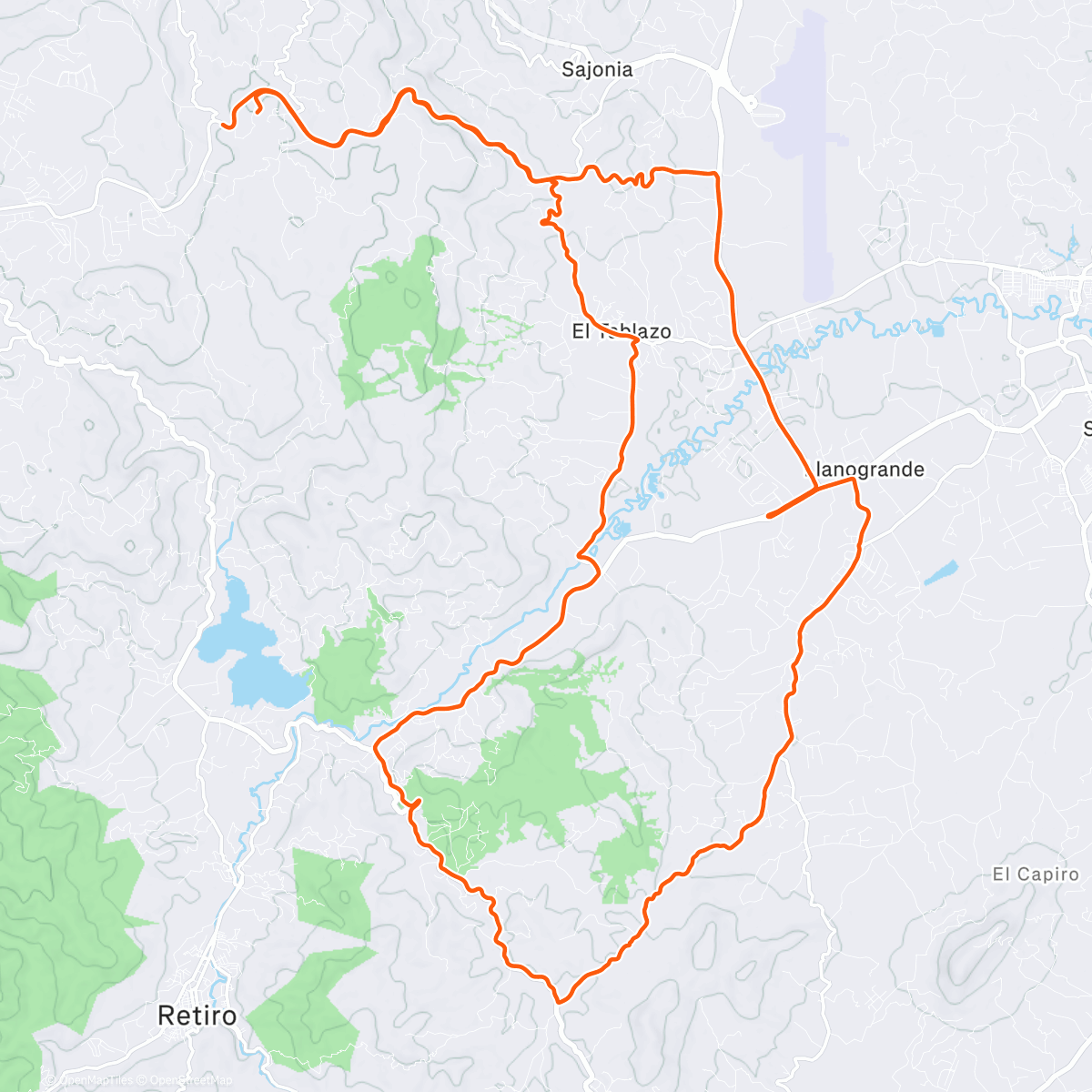 Map of the activity, Morning Ride