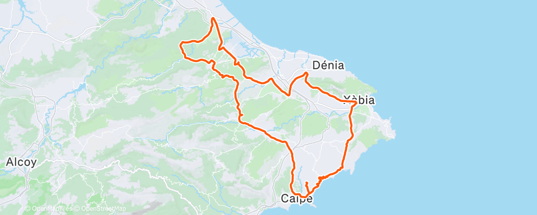 Map of the activity, Fietsen