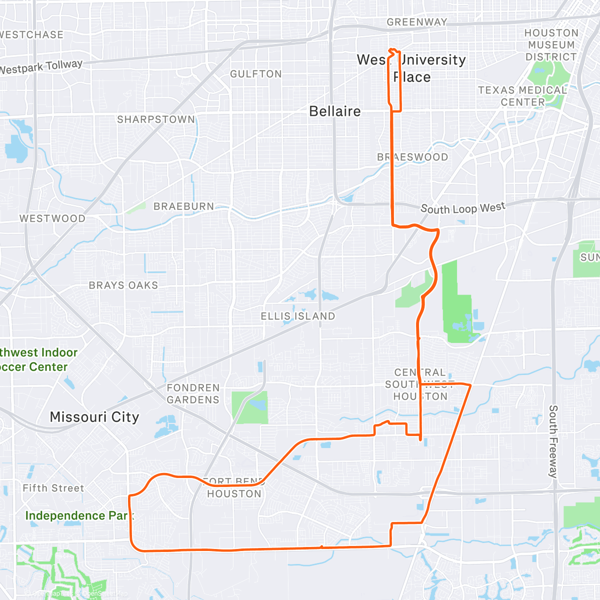 Map of the activity, Morning Ride