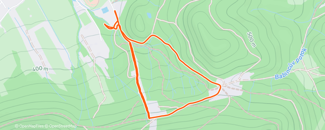 Карта физической активности (Cerveny Kamen sjezdovka)