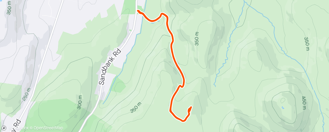 Map of the activity, 2mile up 2 mile down 🐕😁