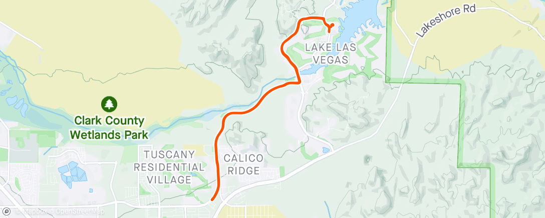 Map of the activity, Fastest bike T100 Vegas