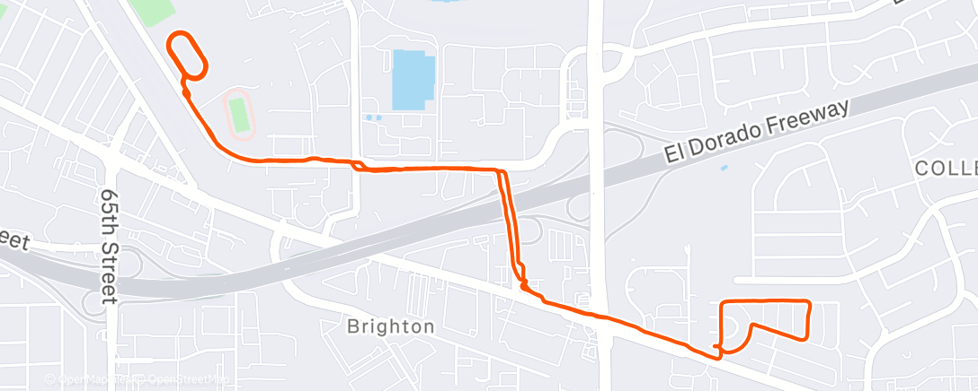 Map of the activity, Morning Run