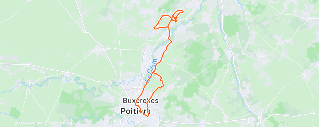 Карта физической активности (Sortie vélo dans l'après-midi)