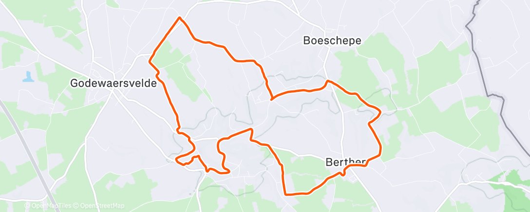 Map of the activity, Trail dans l'après-midi