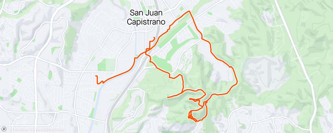 Map of the activity, SJC trails