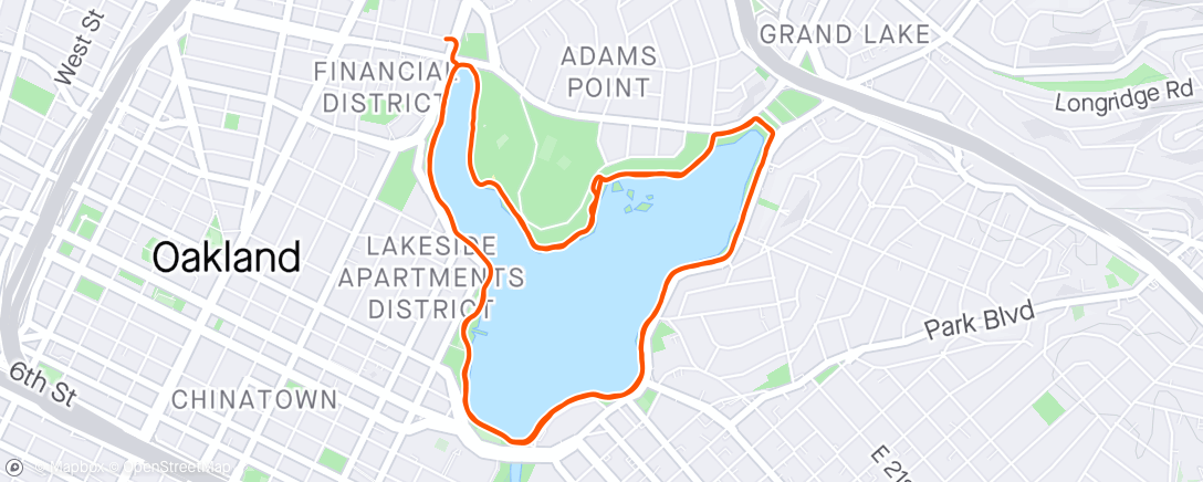 Map of the activity, 6.2mi Long Run with Runna ✅