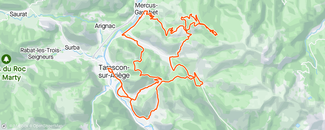 Mapa de la actividad, Sortie VTT le matin