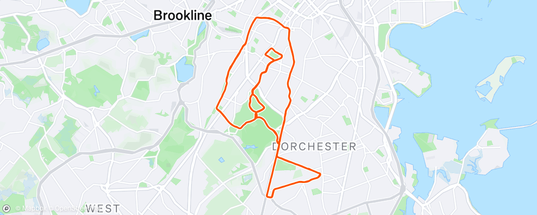 Map of the activity, 26. True Marathon - Boston