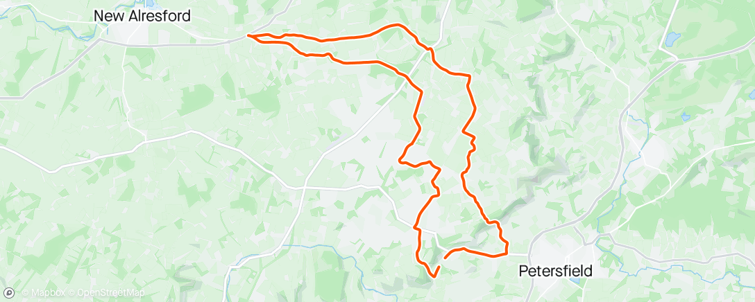 Mapa de la actividad (Segment challenge attempt, bit  of off road and 2 punctures, one before I got out of my drive 🤣🤣)