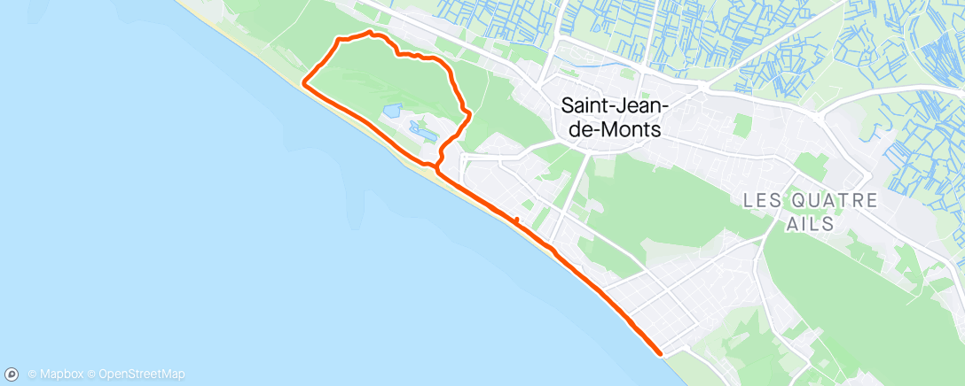 「Course à pied matinale」活動的地圖