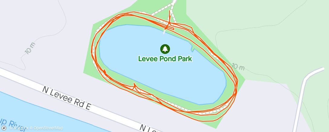 Map of the activity, Levee Pond Loop