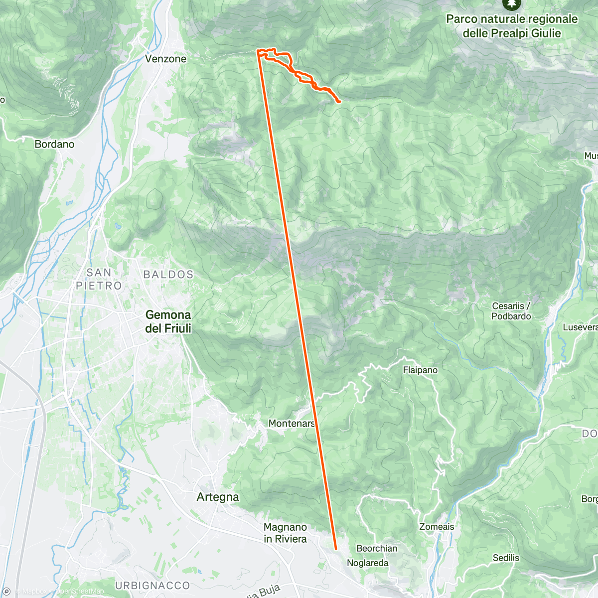 Map of the activity, Espolotazione Venzonassa