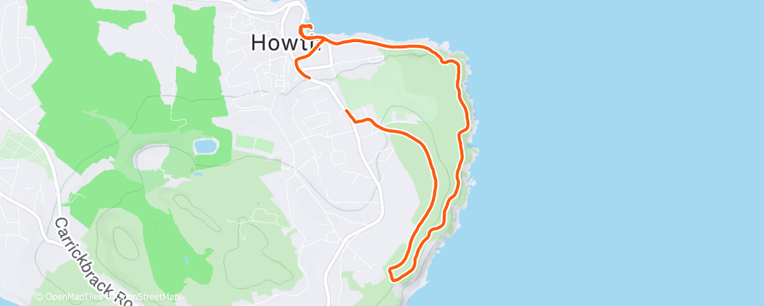 Map of the activity, Morning Run