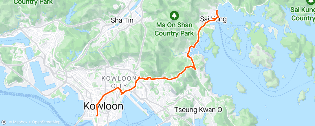 Map of the activity, Quick Stroll to Sai Kung