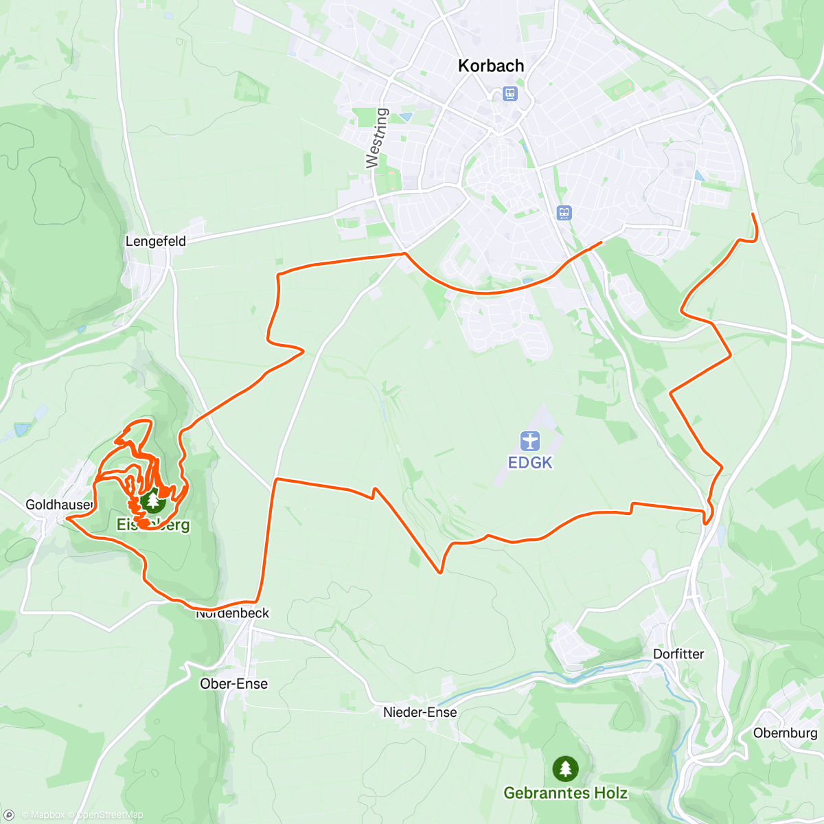 Map of the activity, Feierabend-Mountainbiken 🚵‍♂️