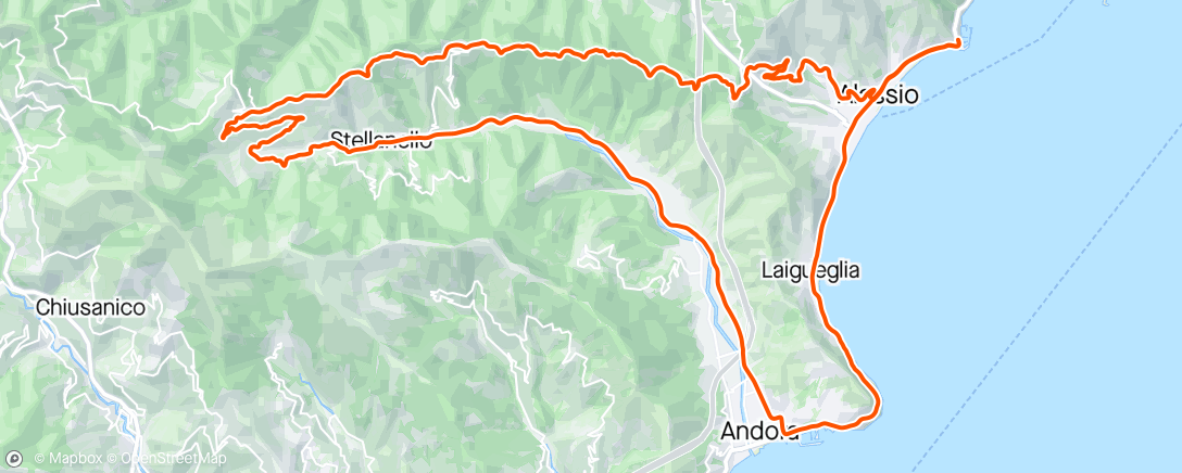 Map of the activity, Giro mattutino ligure