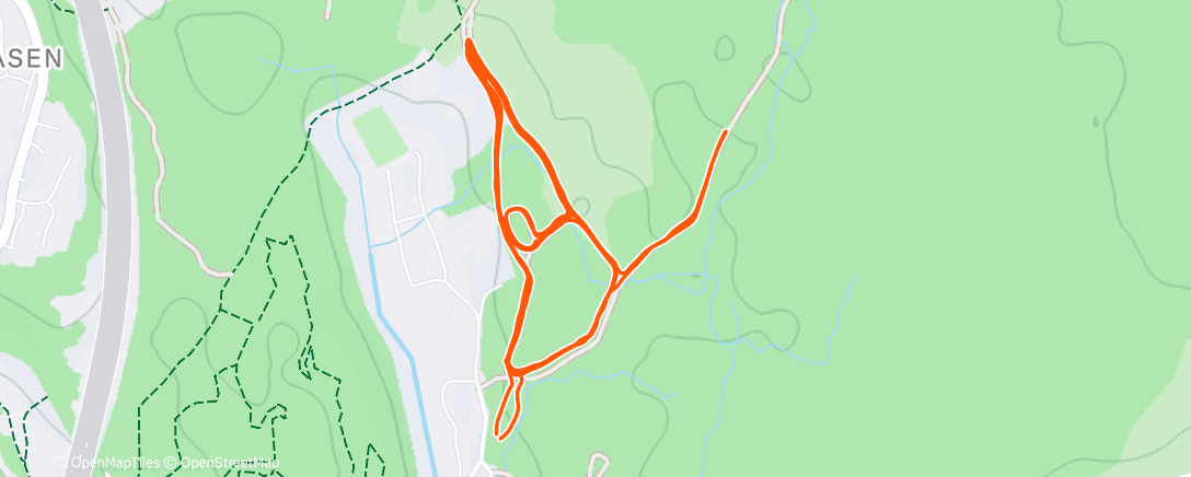 Map of the activity, Evening Nordic Ski