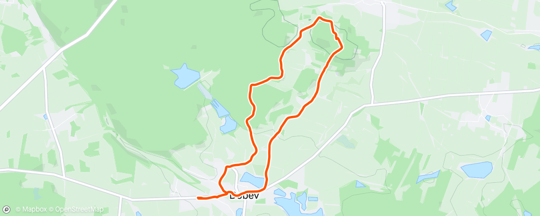 Map of the activity, Afternoon Trail Run