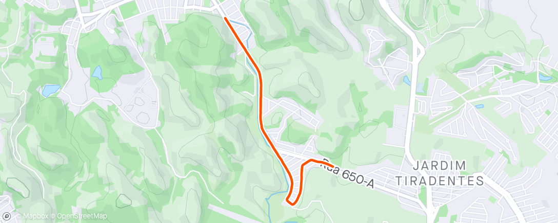 Map of the activity, Desaquecimento 3km