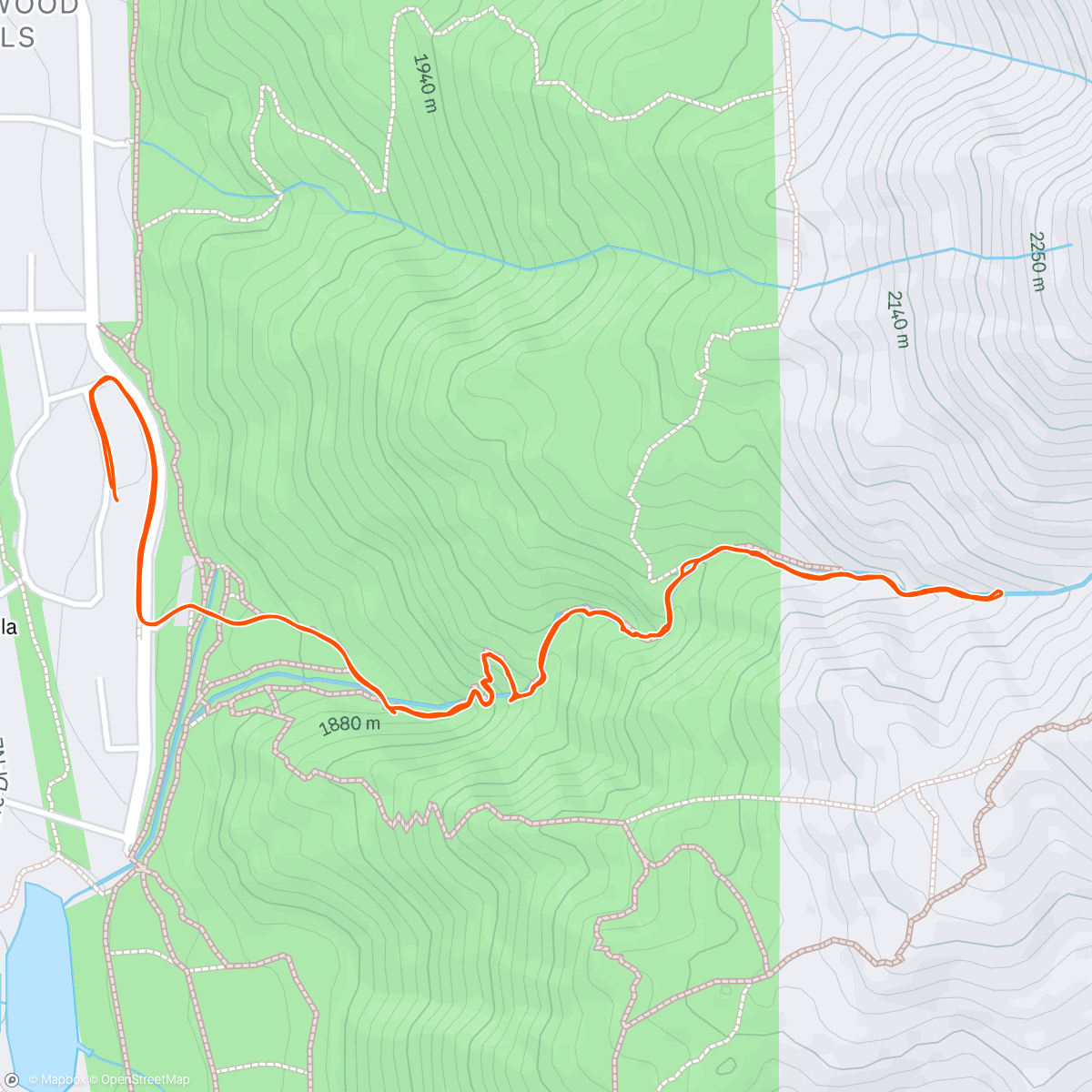 Map of the activity, Granite Face Hike w/ Sarai & Jeannine