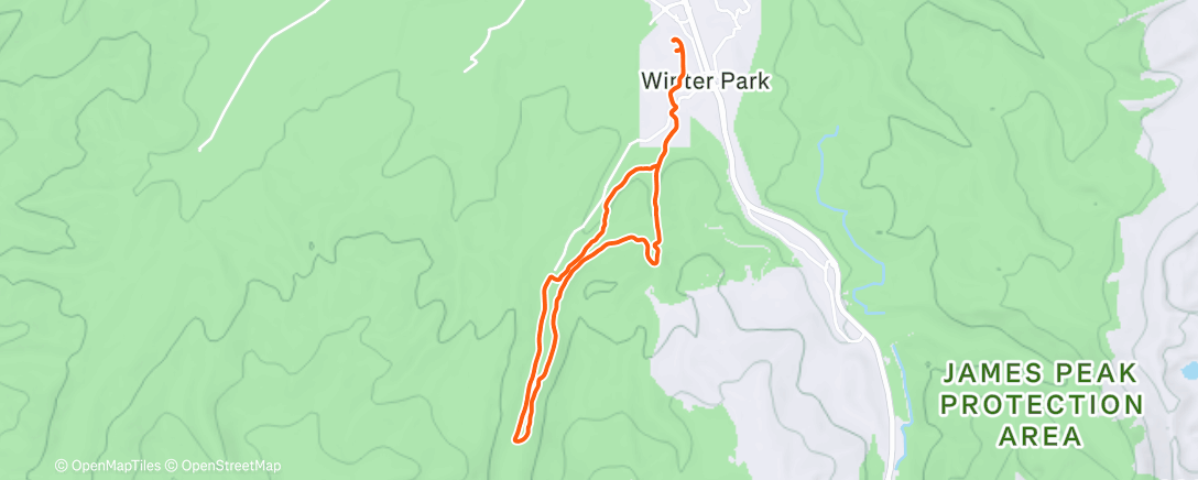 Map of the activity, First fat bike ride of the season