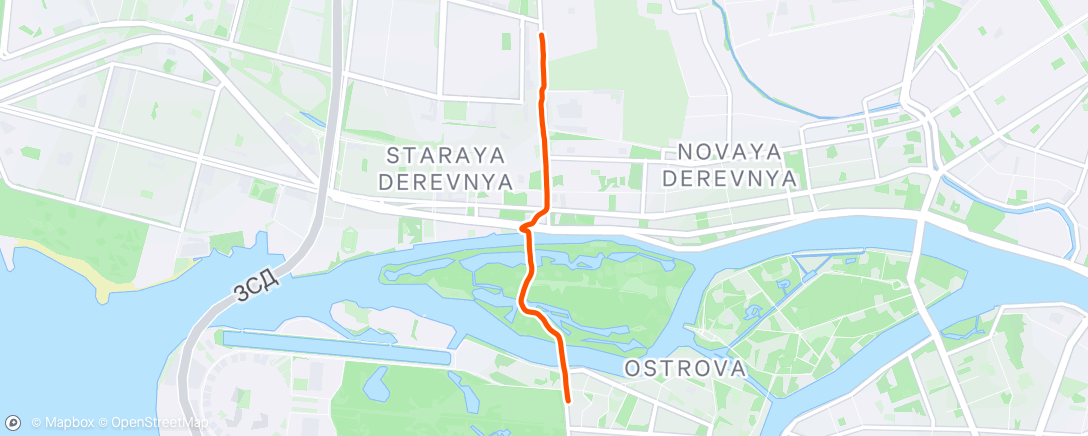 Map of the activity, Morning Run