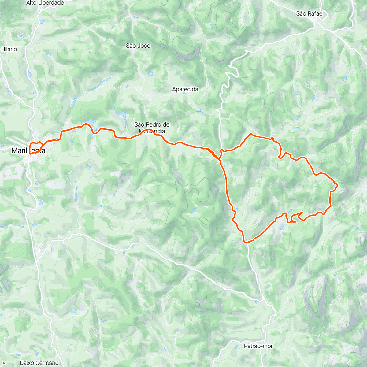 Map of the activity, Giro de domingo