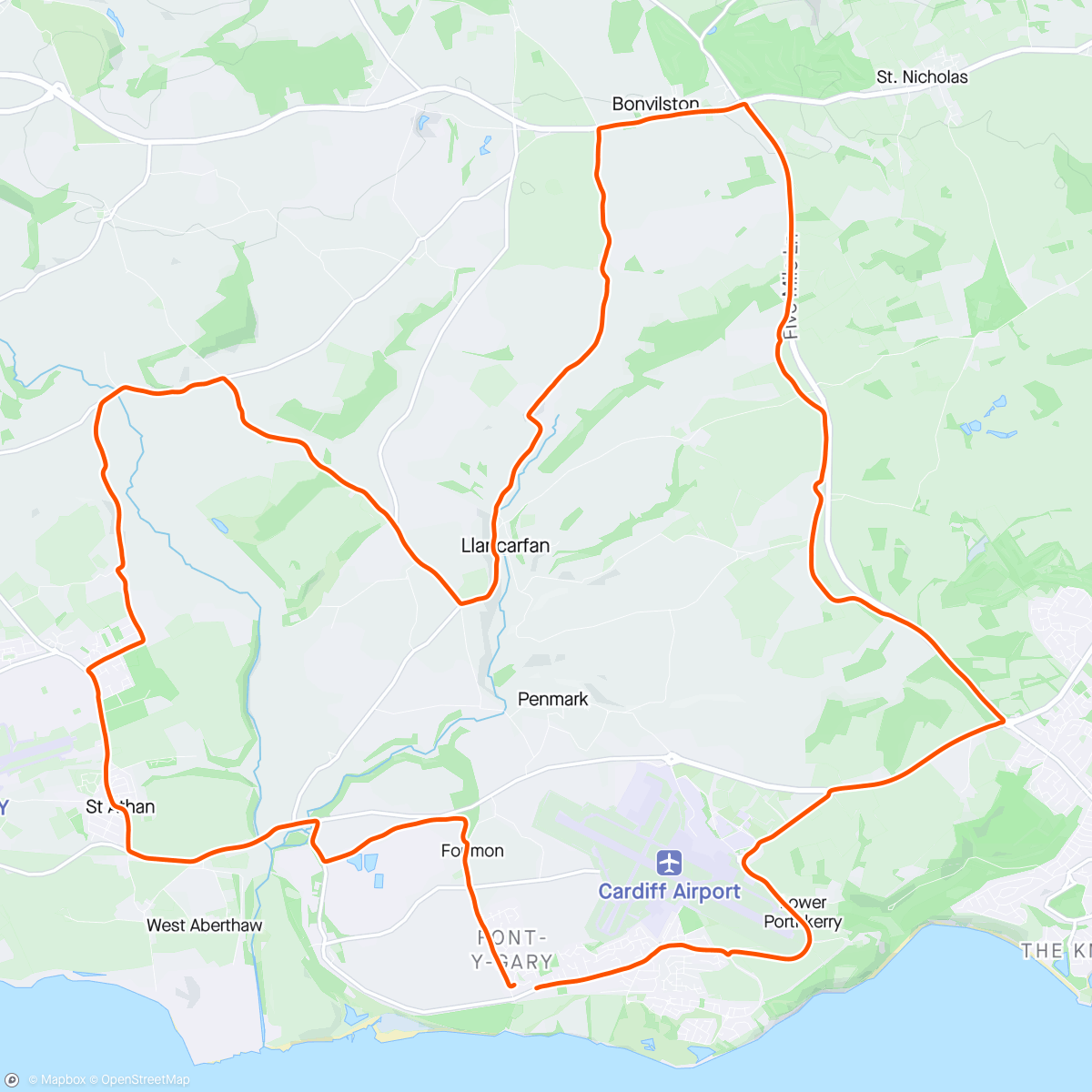 Map of the activity, First Proper Ride of the year