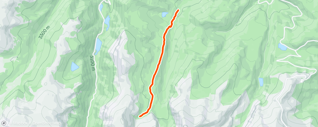 Map of the activity, Afternoon Hike