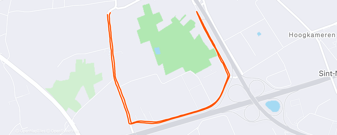 Map of the activity, Evening Run