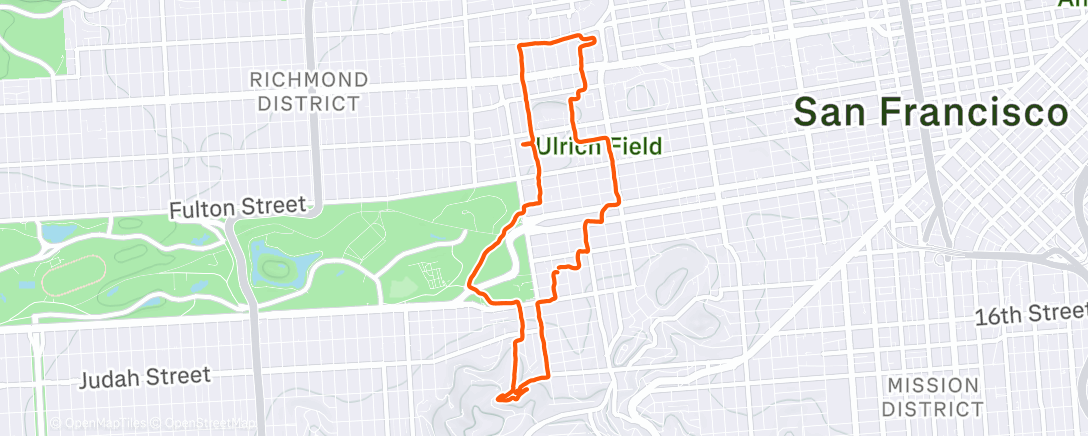 Map of the activity, walk