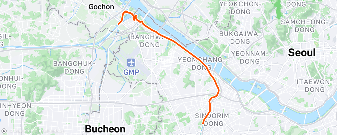 Map of the activity, Afternoon Ride