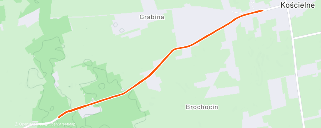 Map of the activity, Afternoon Run