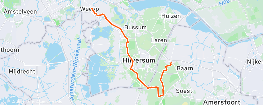 Map of the activity, Morning Ride