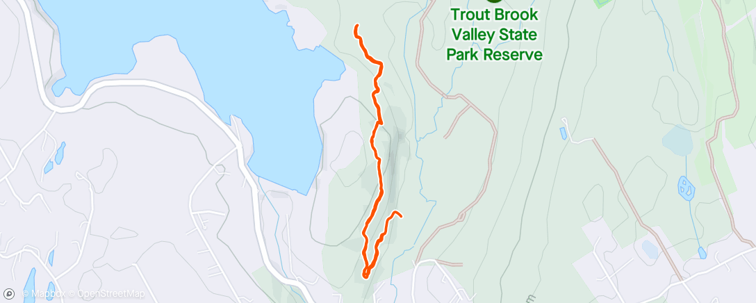 Map of the activity, Hike with Charlie at TB -Red Trail