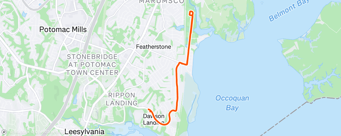 Map of the activity, Morning Run