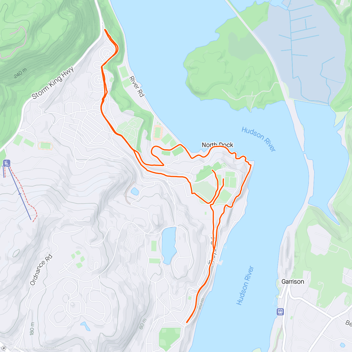 Map of the activity, West Point; Rolig jogg i perfekt vår👌🏻