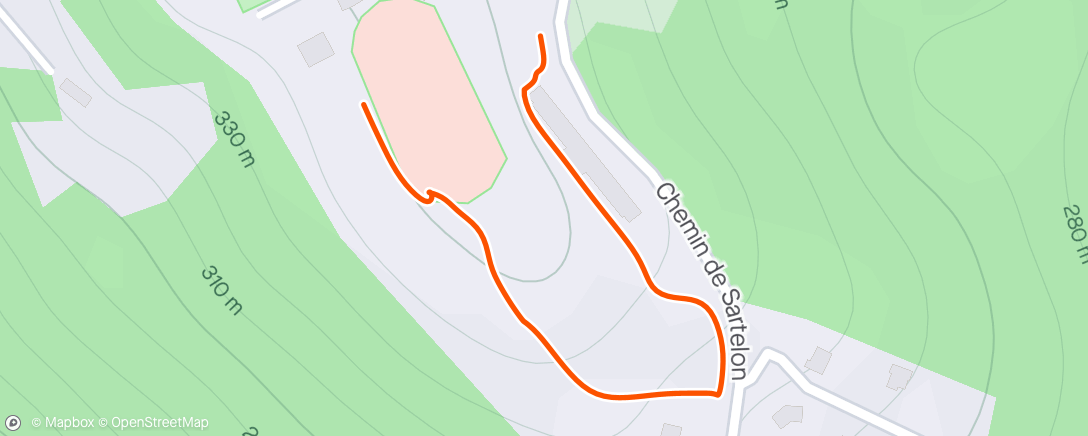 Map of the activity, Course d’orientation