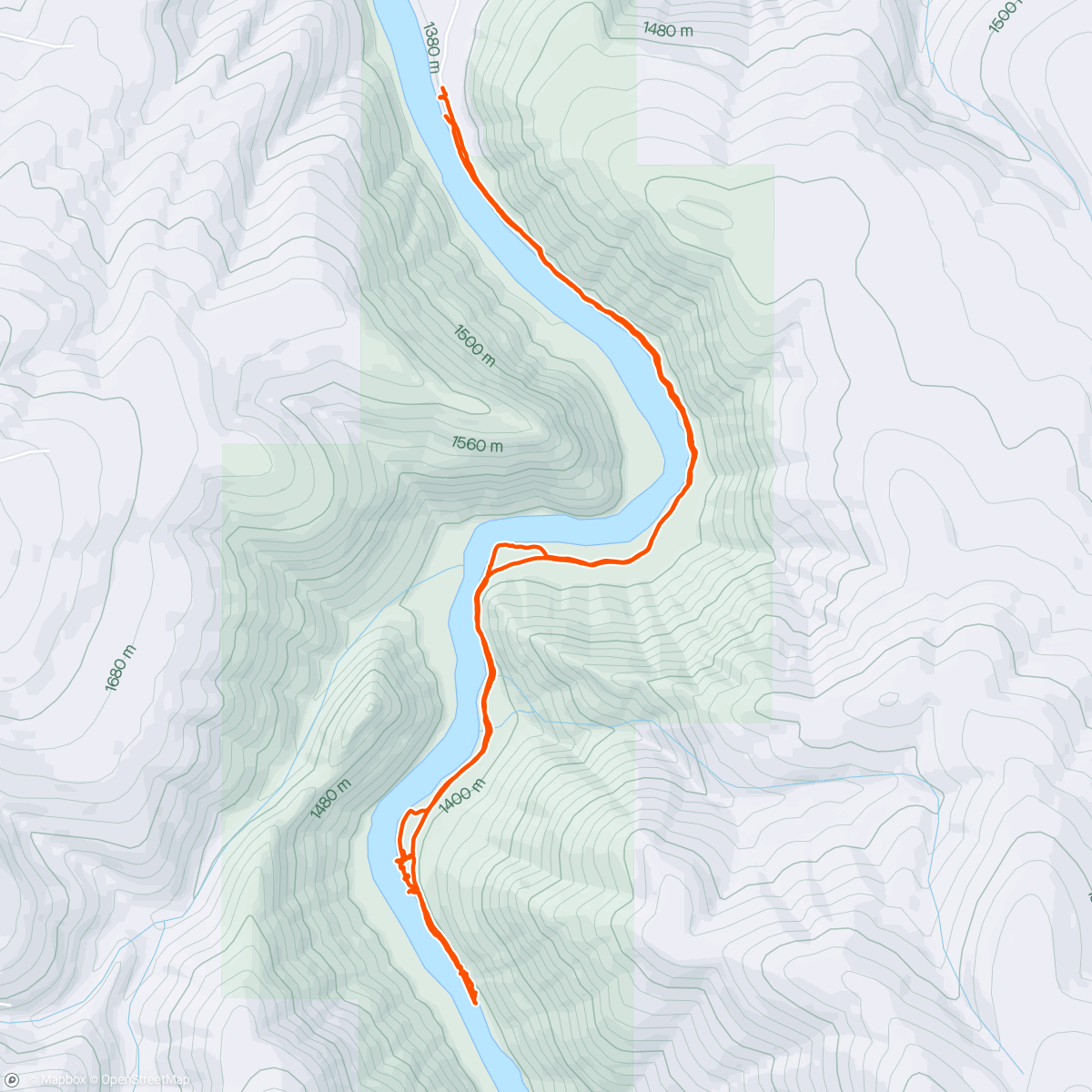 Map of the activity, Family Fish and Hike