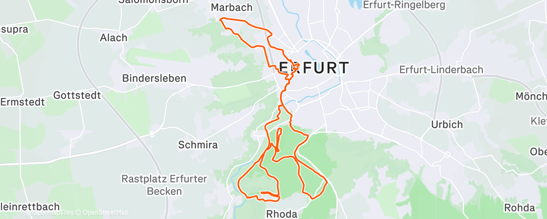 Карта физической активности (Fahrt am Morgen)