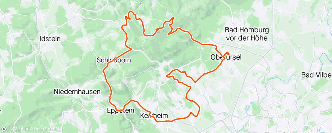 Map of the activity, pre-ride Eschborn-Frankfurt