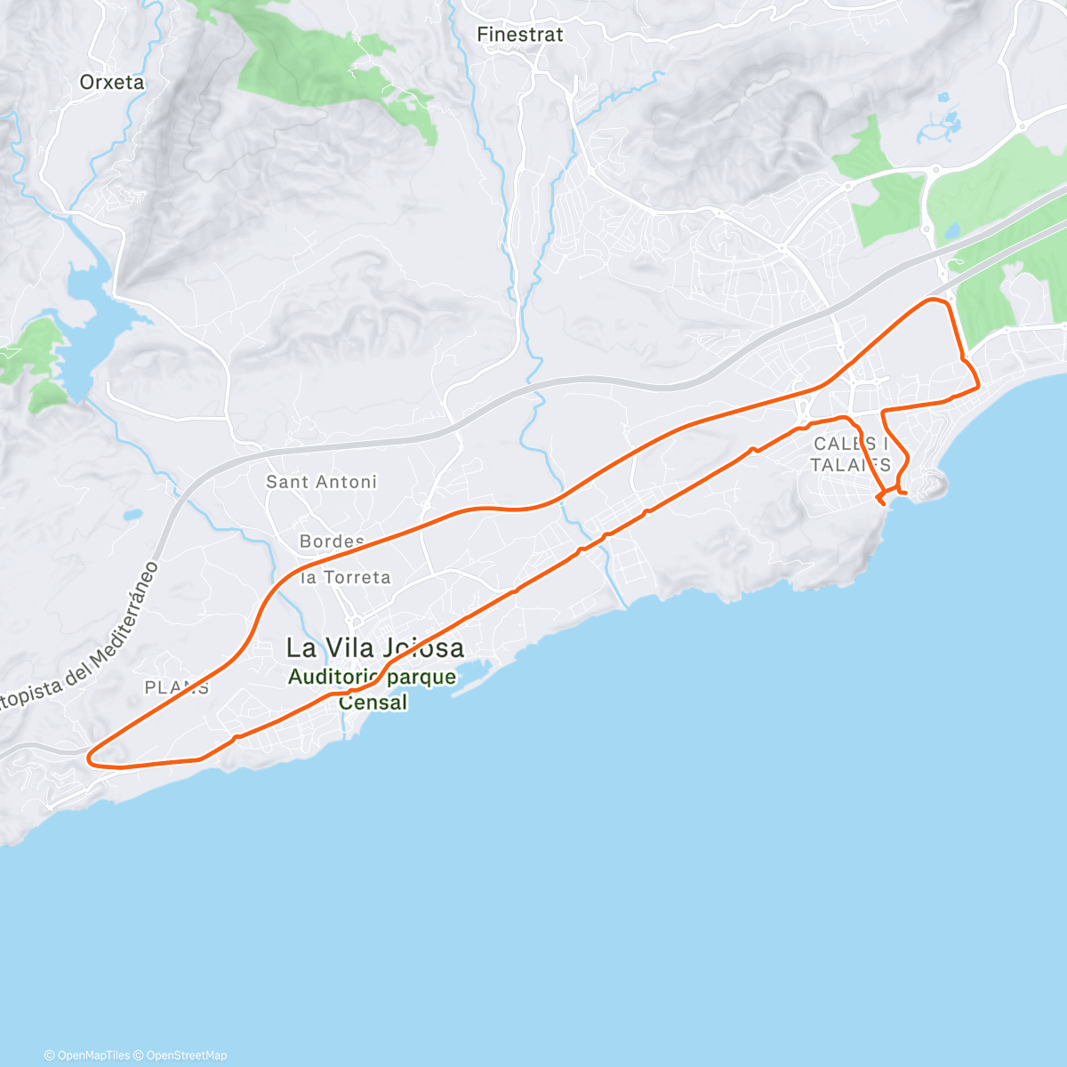Carte de l'activité Bicicleta a la hora del almuerzo